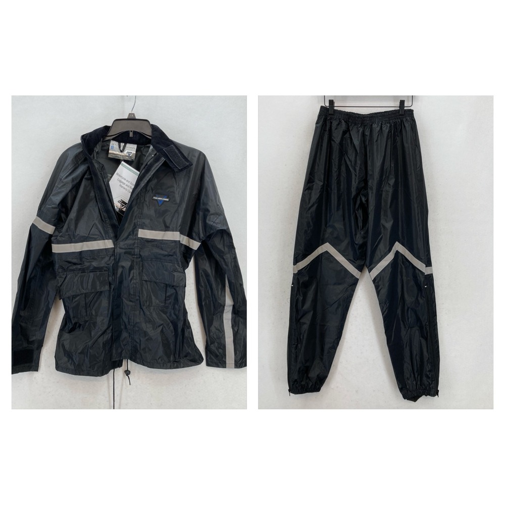Nelson-Rigg Stormrider Rain Suit Mens Medium Jacket Pants Set Reflective SR-6000